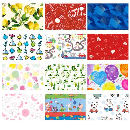 Carta regalo - 2 mt x 70 cm - fantasie assortite - Rex Sadoch - espositore 50 rotoli